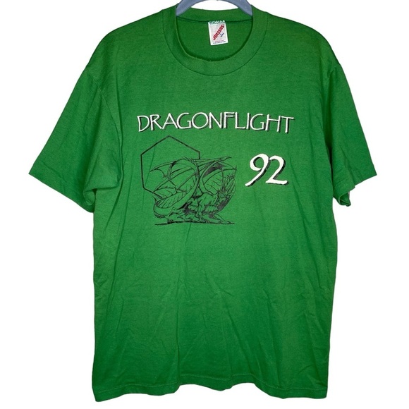 Vintage Dungeons & Dragons tshirt single stitch Jerzees dragonflight 92 large - Picture 1 of 6